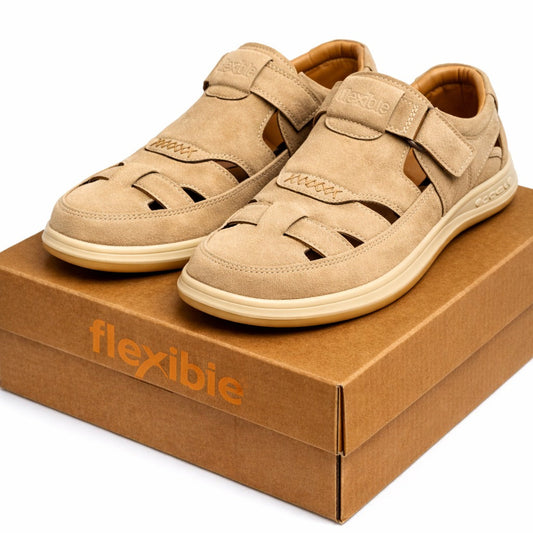 Flexible Men’s Premium  CREAME Suede Comfort Sandals